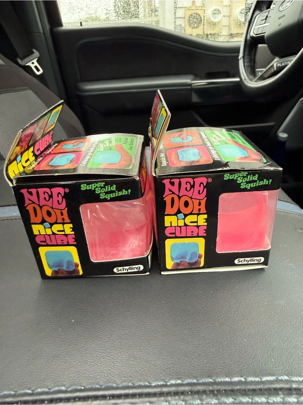 Needoh Nice Cube Squishy Toy - Pink